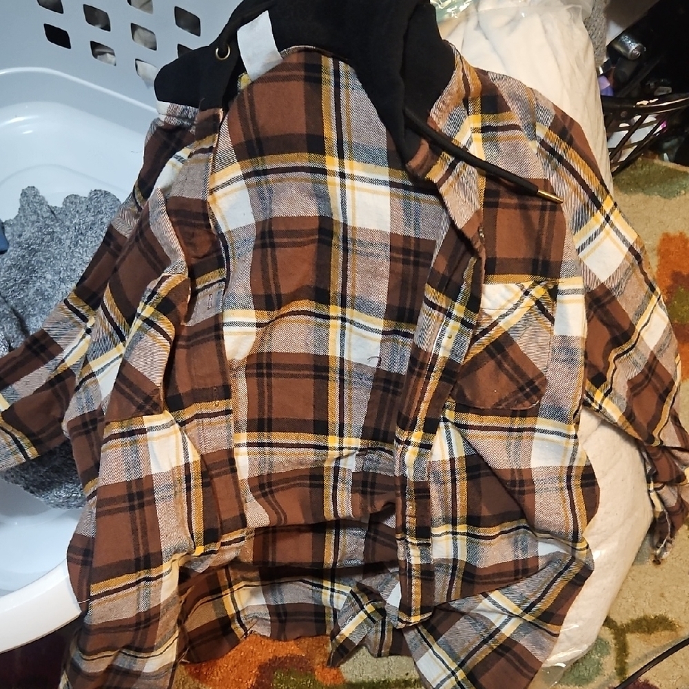 Brown Plaid Flannel Shirt